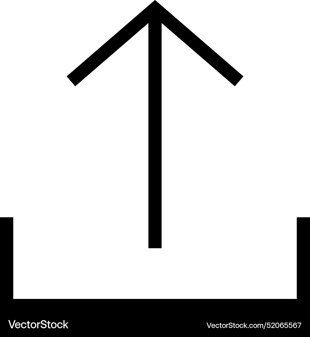 Upload outline icon symbol image Vector Image