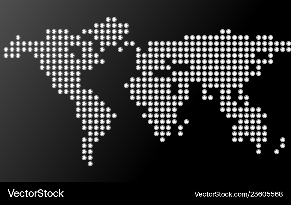 Abstract world map of dots Abstract world map of dots Vector Image