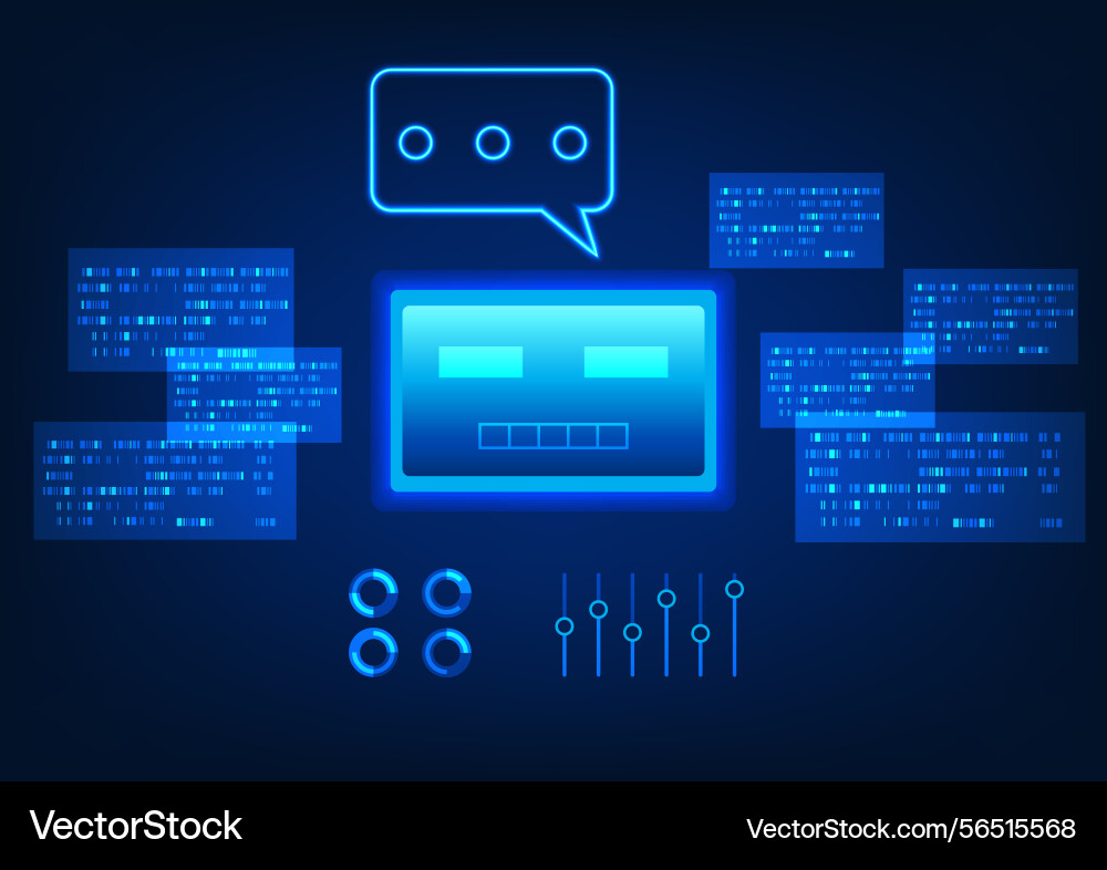 Agentic ai surrounded by program code represents Agentic ai surrounded by program code represents vector image