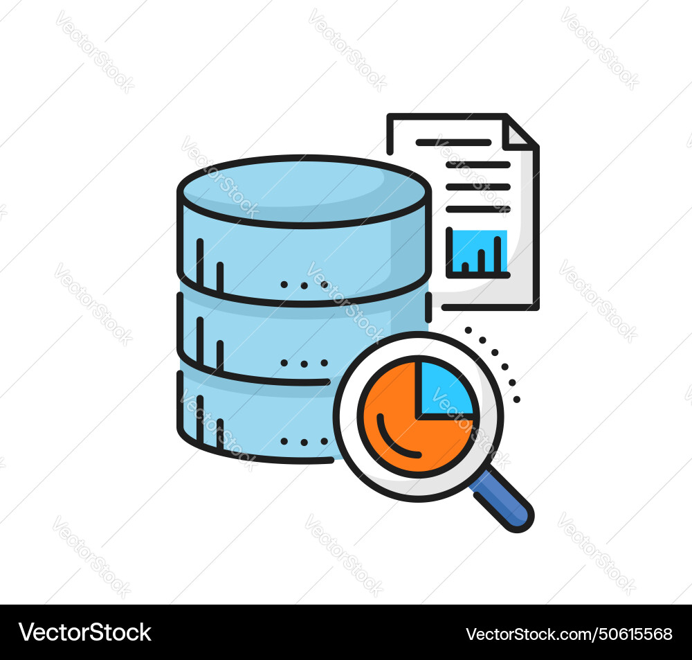 Database Cloud Search Icon vector image