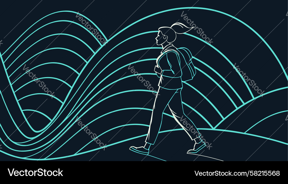 Fluid Wave Pattern - Smooth Lines Vector Image