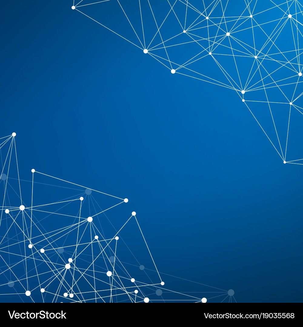 Geometric abstract background with connected line Vector Image