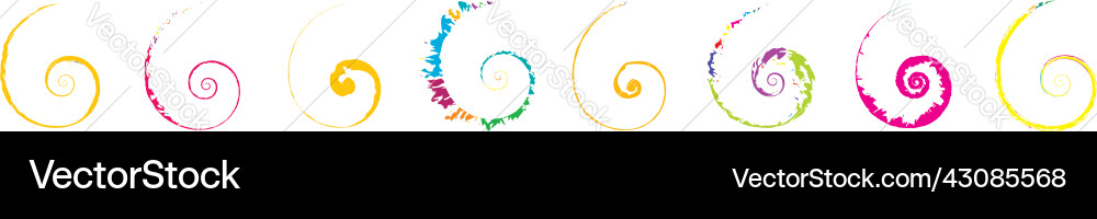 Grungy textured spiral design element Vector Image