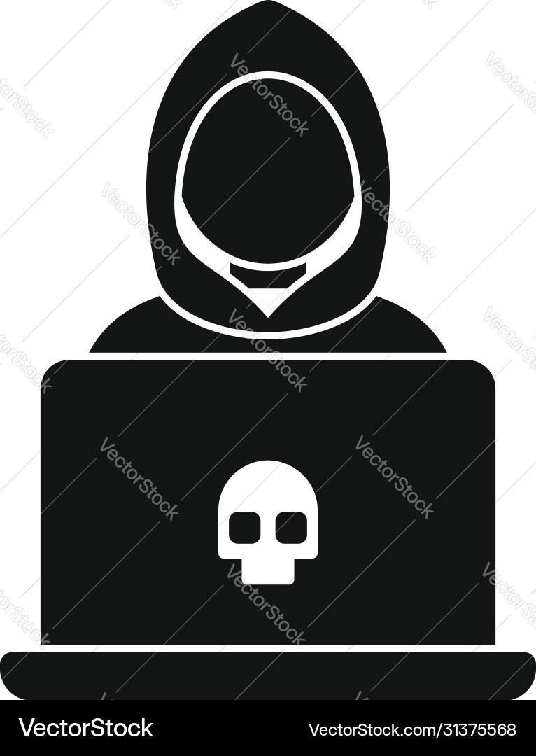 Hacker money laundering icon simple style Hacker money laundering icon simple style vector image