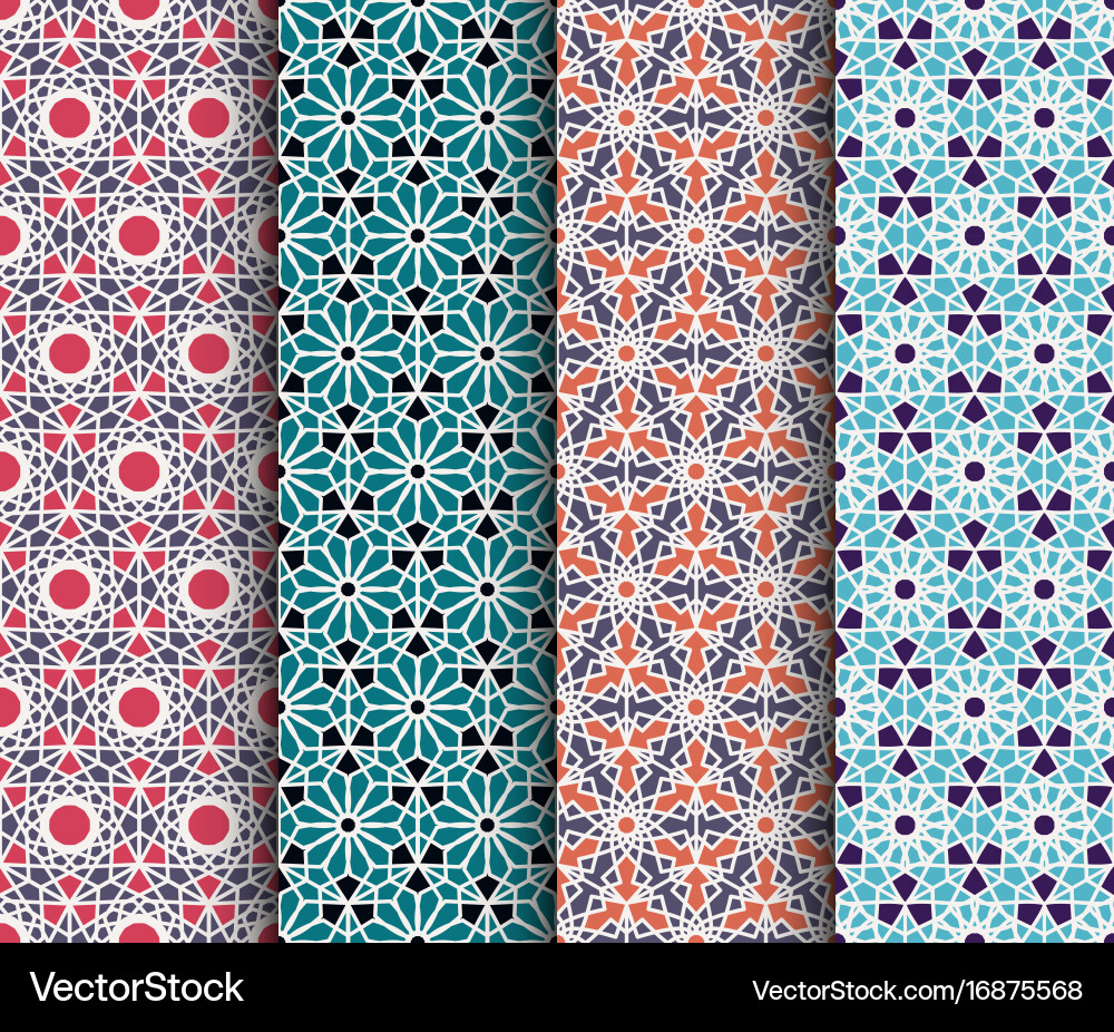 Hexagonal geometric patterns Vector Image