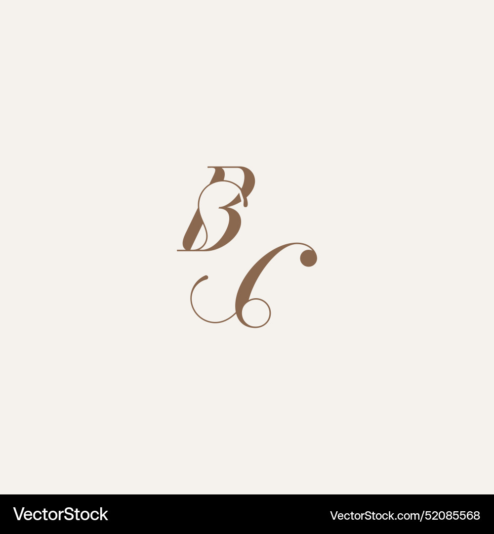 Initial monogram logo wedding concept design Vector Image