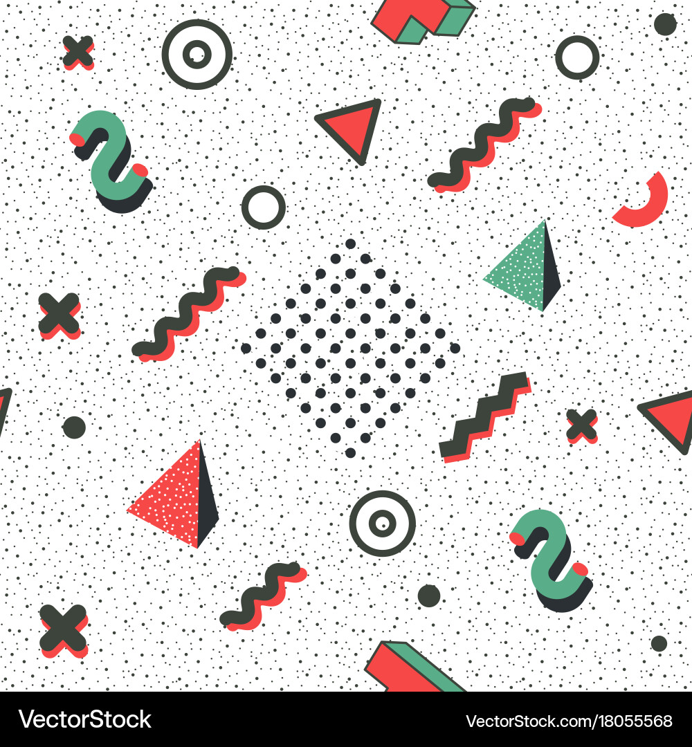 Memphis Abstract Pattern Vector Image