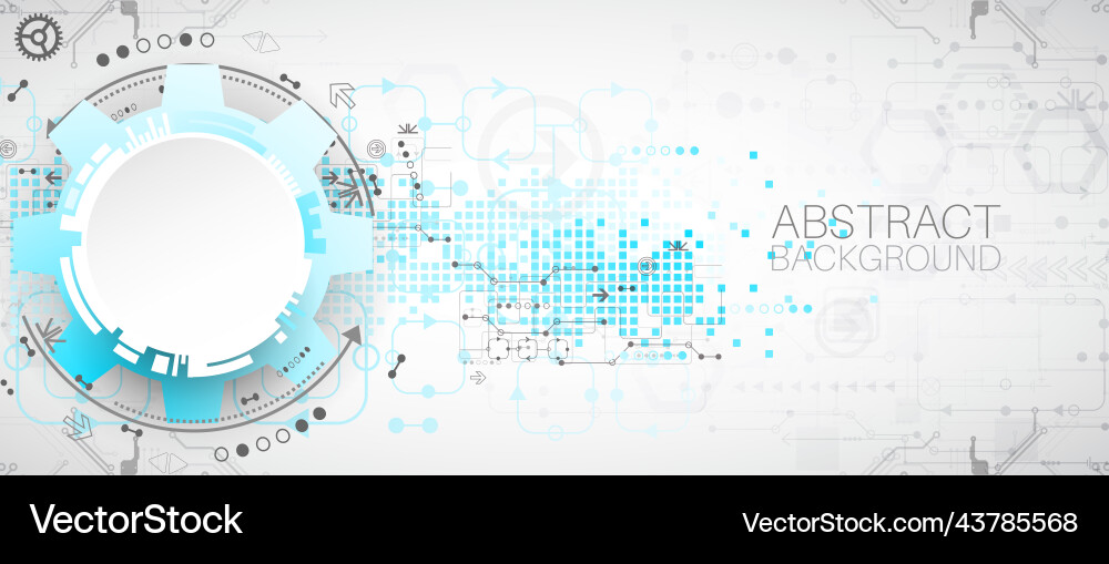 Modern futuristic engineering science technology Vector Image