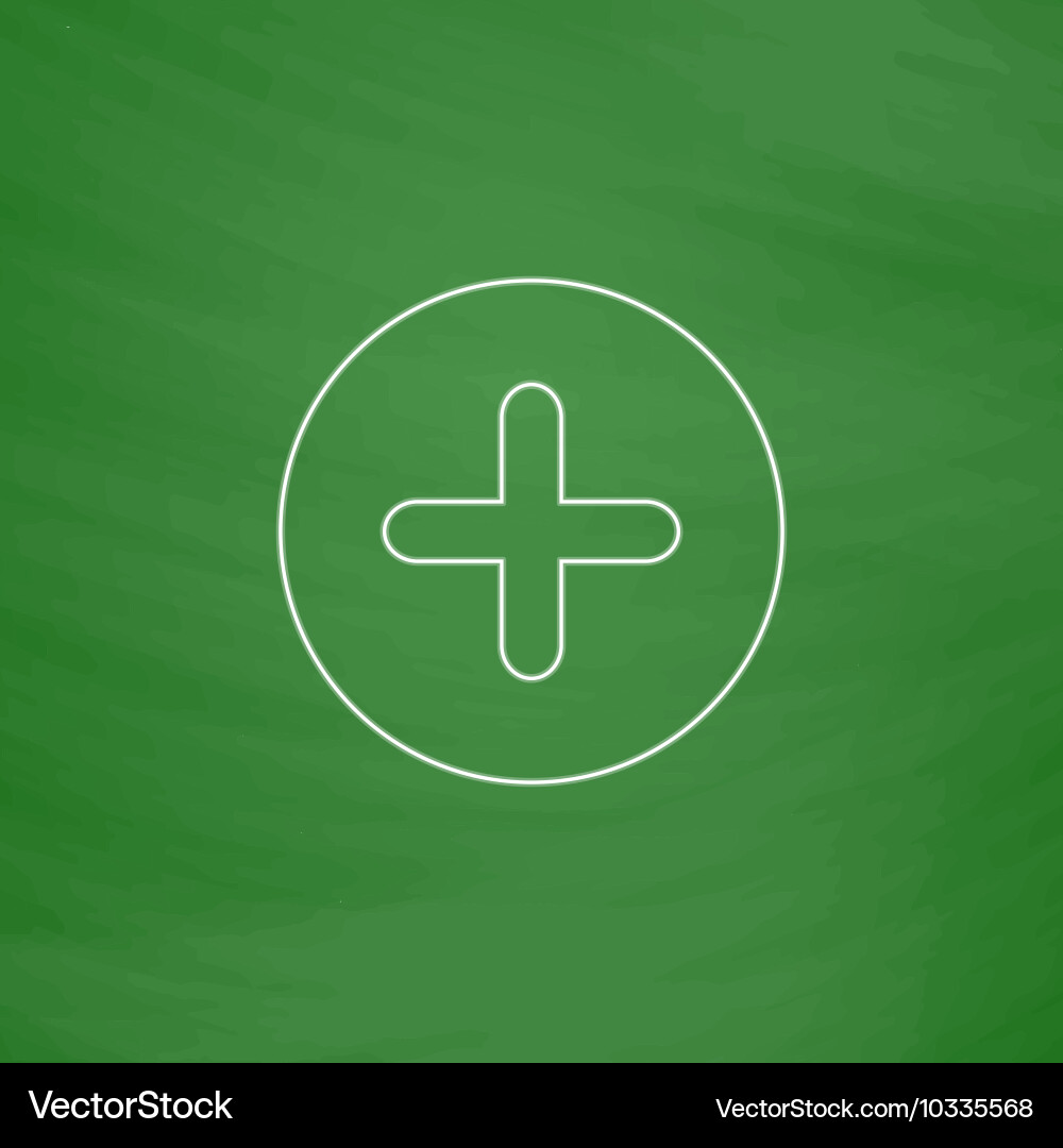 Plus computer symbol Plus computer symbol Vector Image