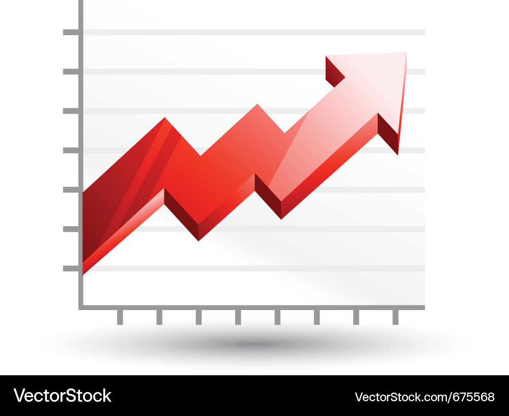Rising Graph Diagram Vector Image