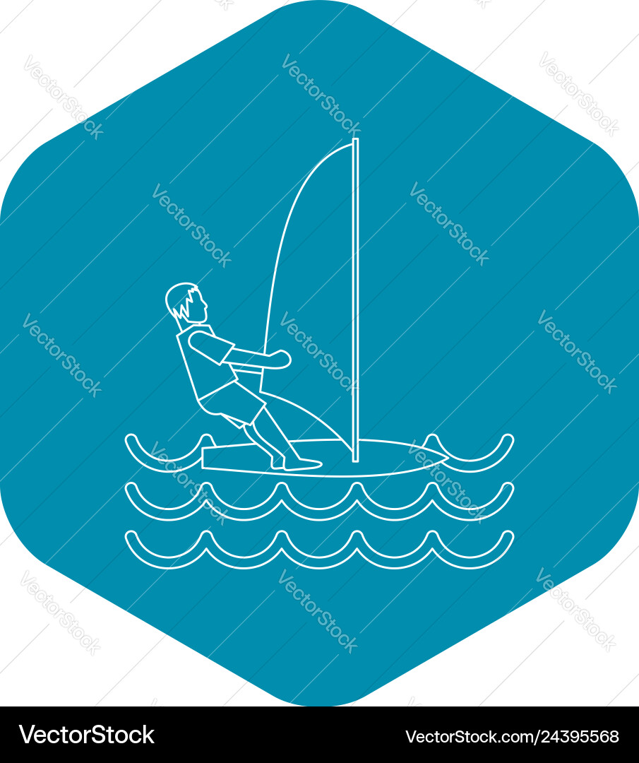 Windsurfer icon simple style Windsurfer icon simple style vector image