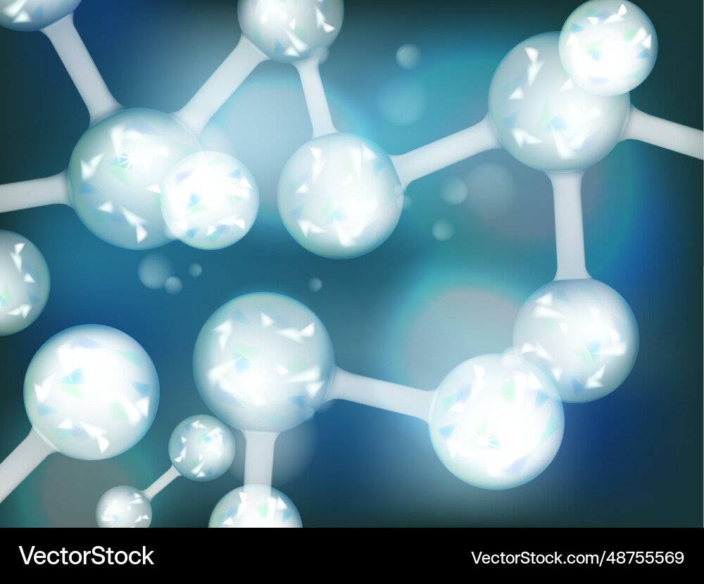 Abstract atom or molecule structure for science Vector Image