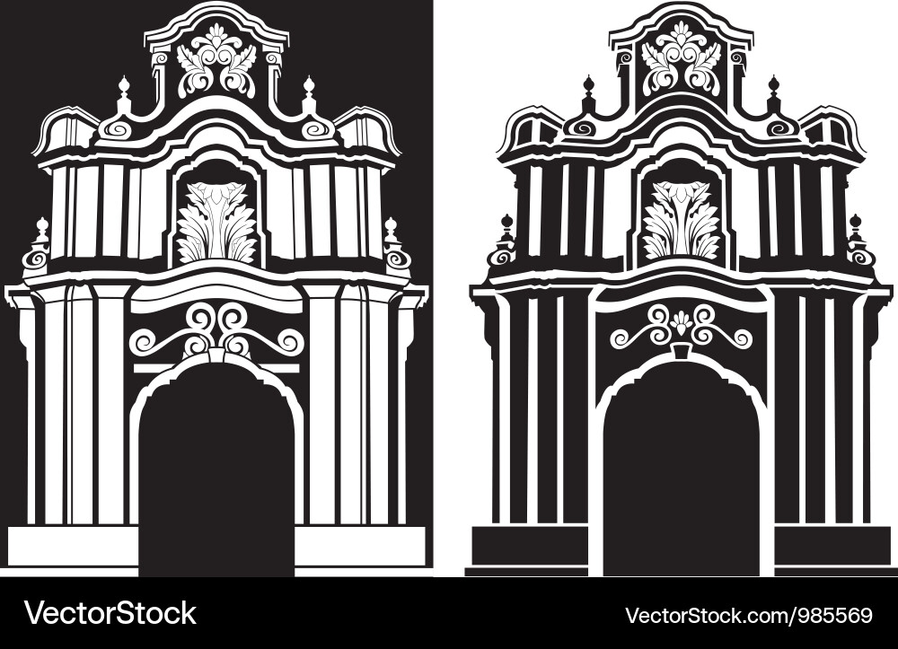Arch in two variants Vector Image