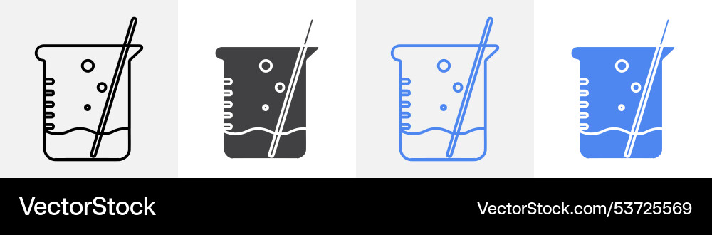 Beaker icon set use for web Vector Image