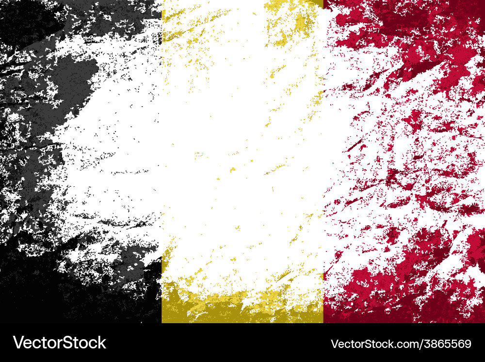 Belgian flag grunge background Royalty Free Vector Image