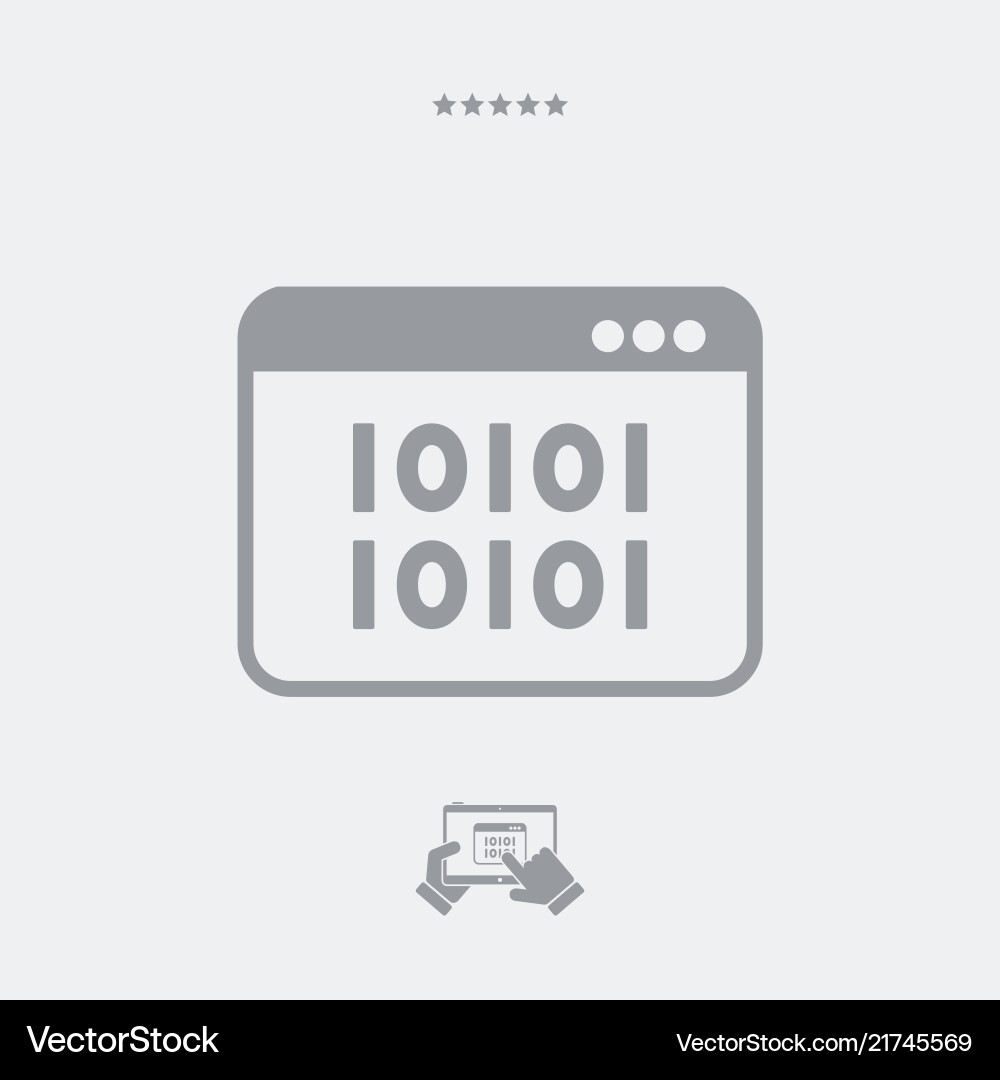Binary code - web icon Vector Image