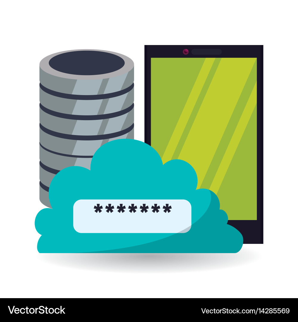 Cloud computing design media icon isolated Vector Image