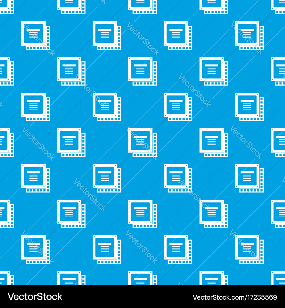 Computer cpu processor chip pattern seamless blue vector image