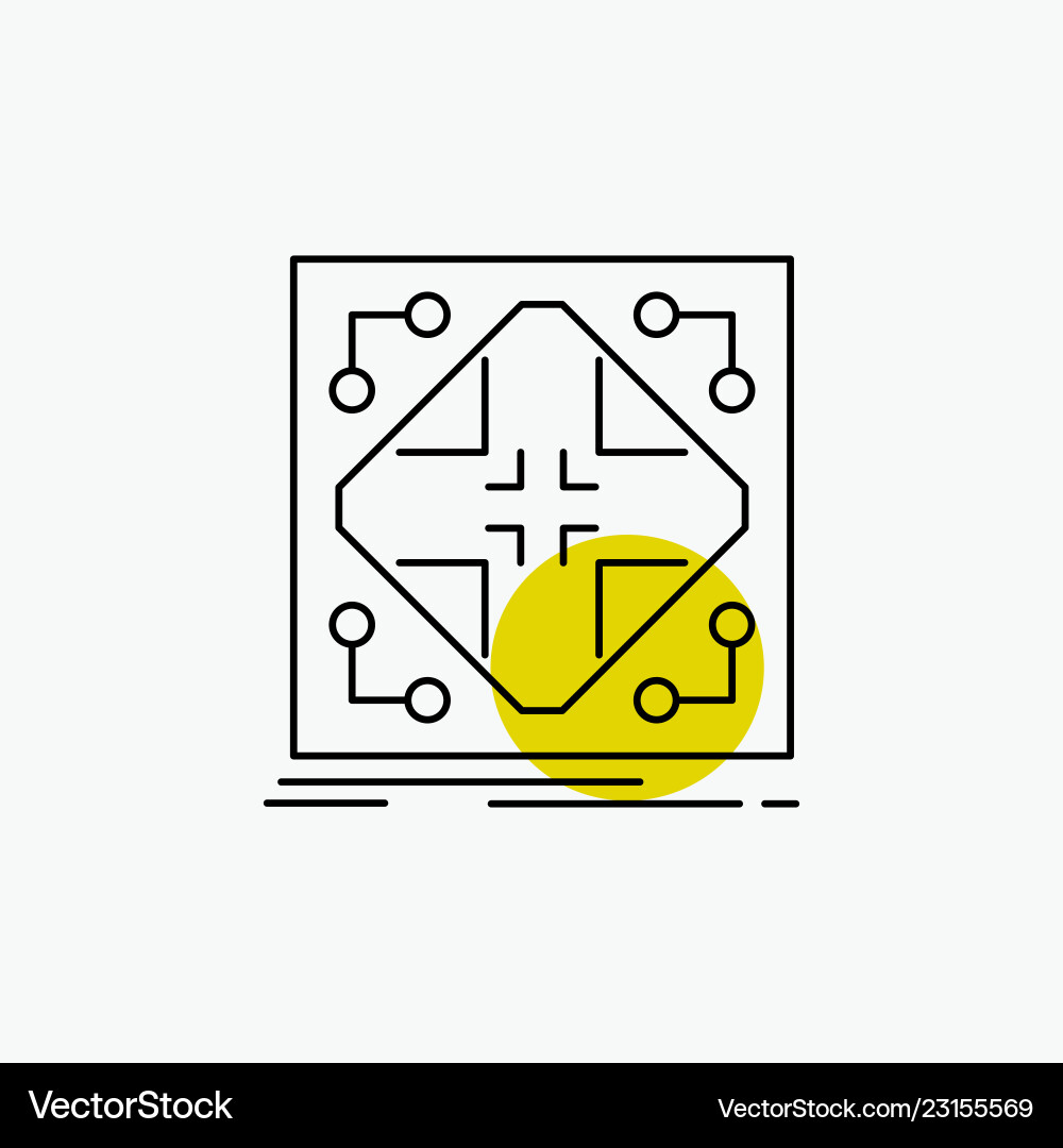 Data Network Matrix Grid Icon Vector Image