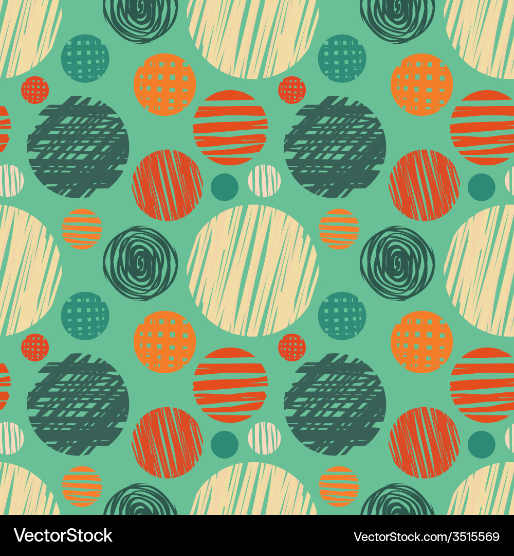 Fabric circles abstract seamless pattern Vector Image