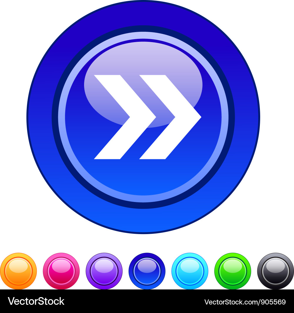 Forward arrow circle button vector image
