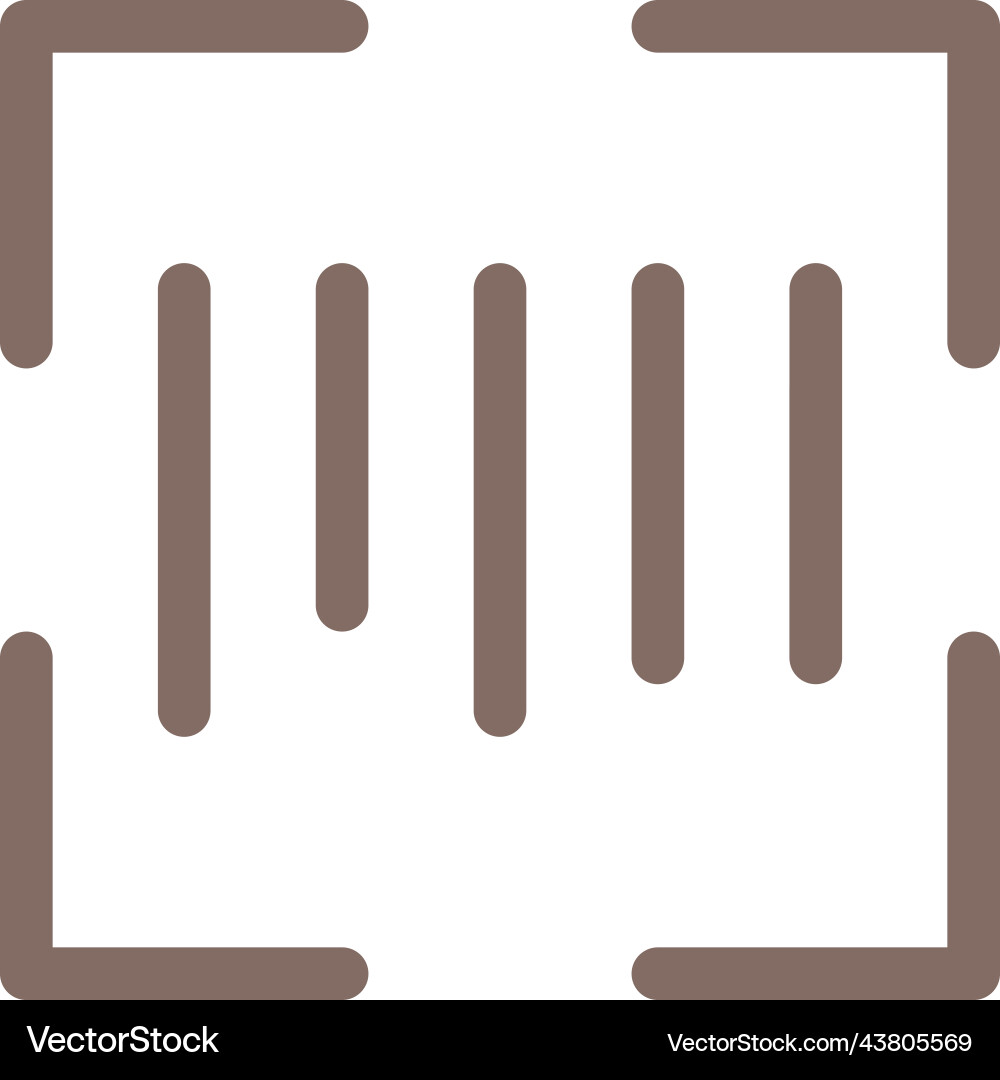 Scanning barcode flat color ui icon Vector Image