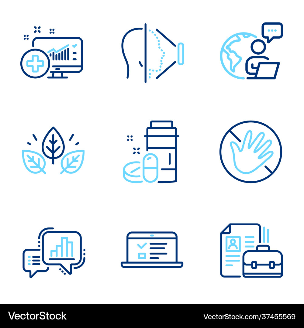 Science icons set included icon as web lectures Vector Image