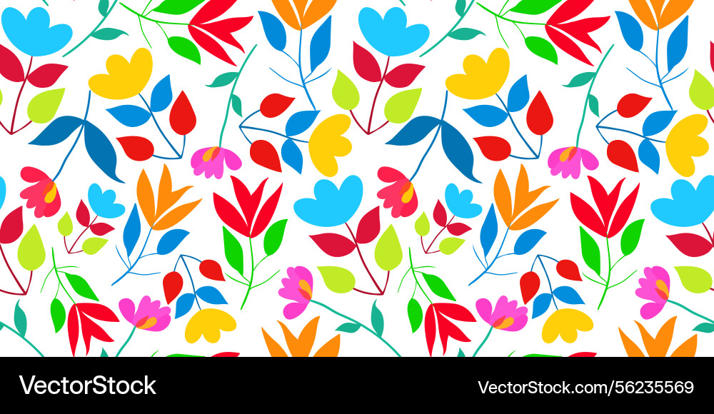 Seamless pattern with abstract bright colorful Vector Image