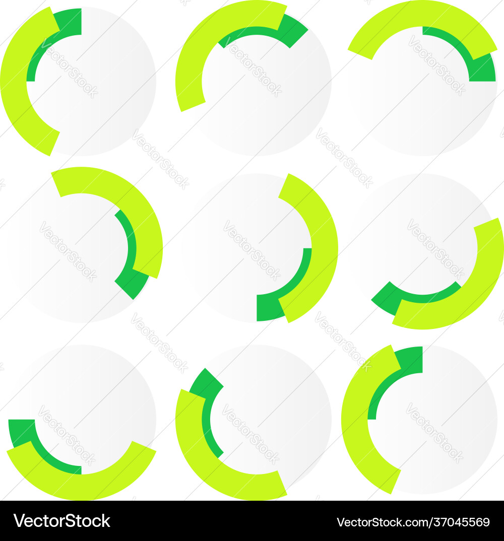 Segmented circle circular preloader buffer Vector Image