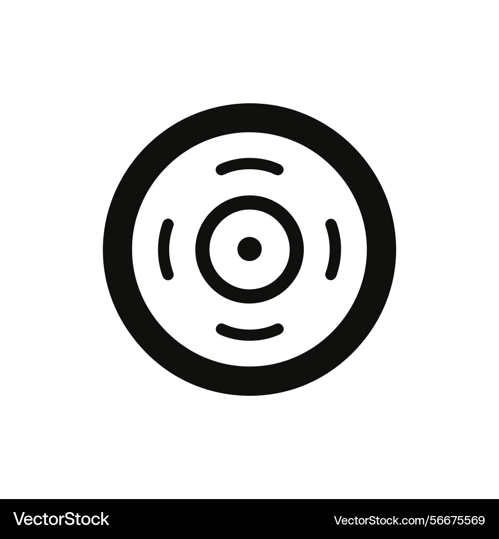 Target element in black color with transparent vector image