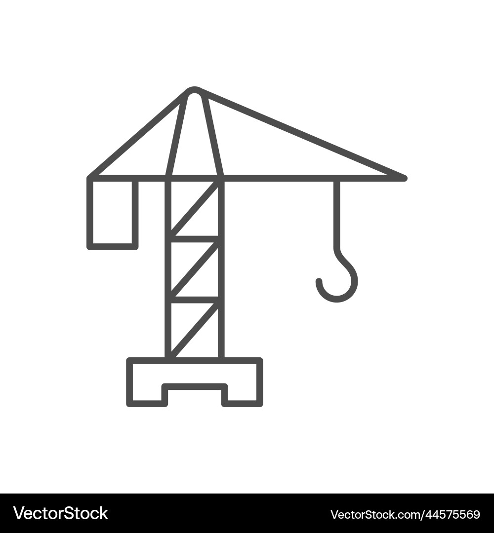 Tower Crane Icon - Construction Royalty Free Vector Image