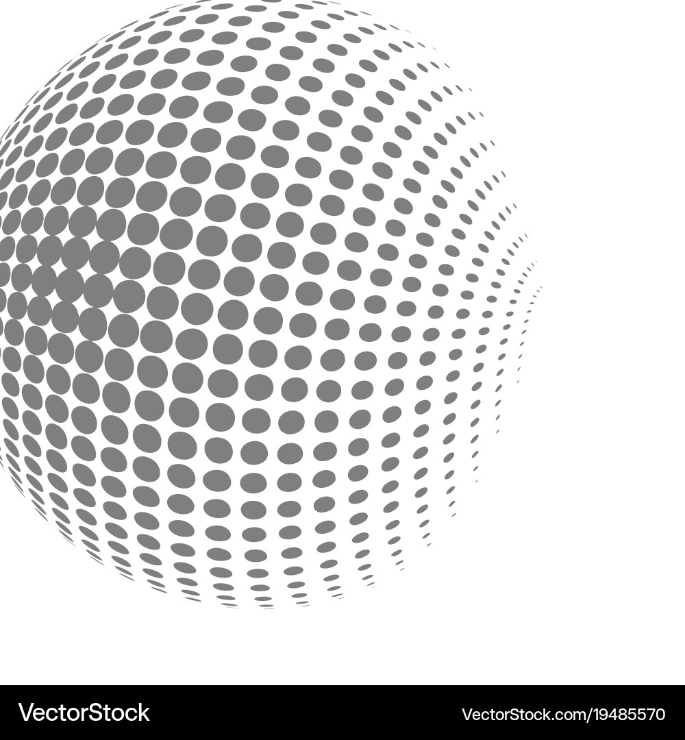Abstract halftone effect 3d sphere Vector Image