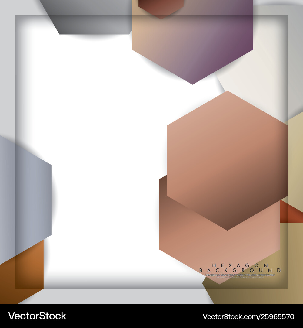 Abstract hexagon background with color stone Vector Image