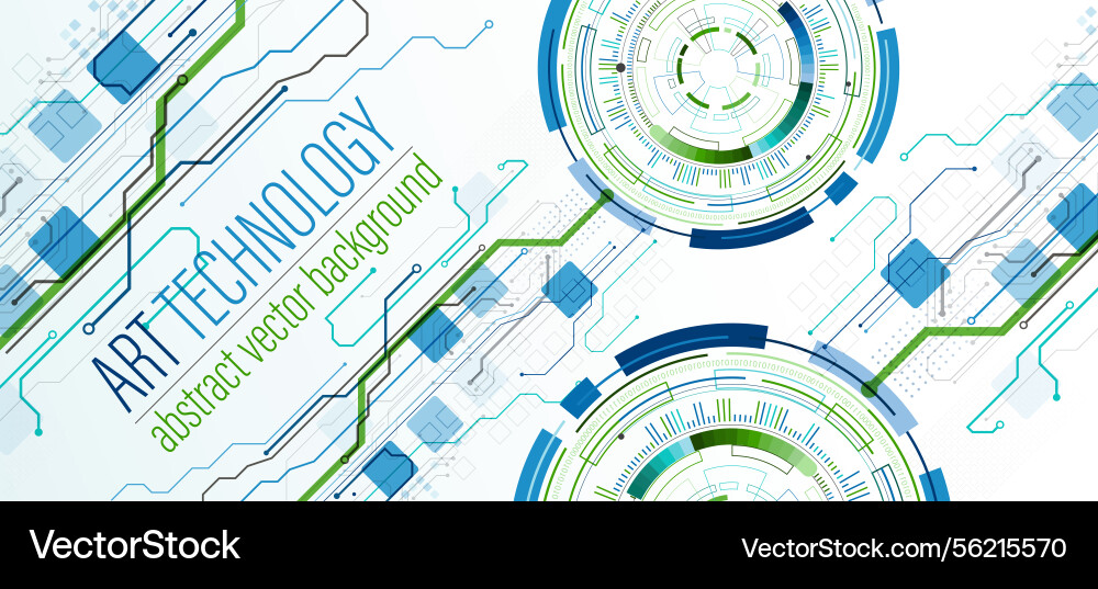 Abstraction on the theme of tech circles Abstraction on the theme of tech circles vector image