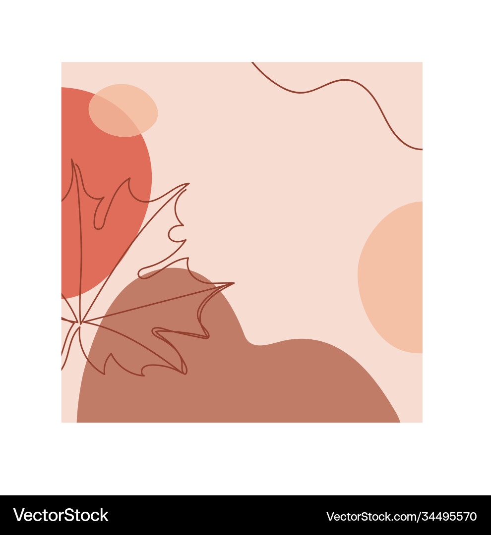 Autumn leaf in a hand drawn linear style Vector Image