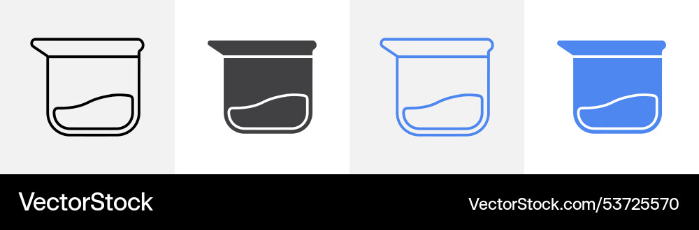 Beaker icon set use for web Vector Image