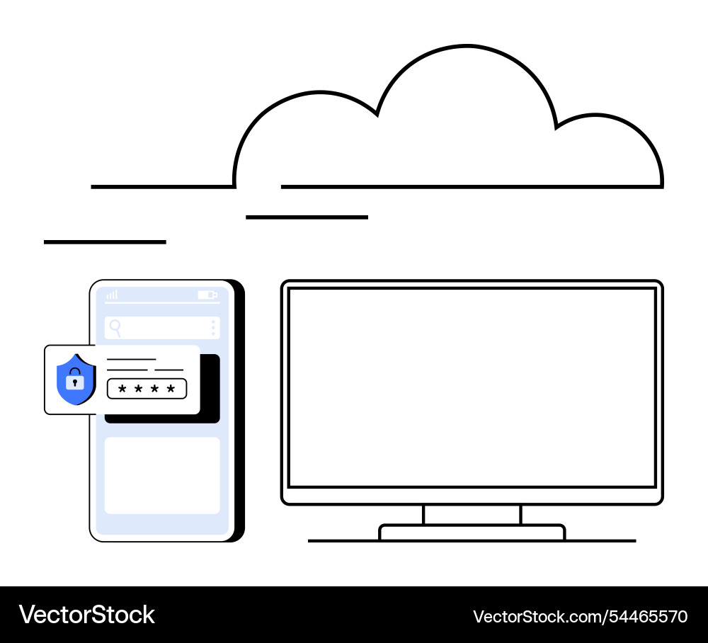 Cloud computing security with mobile Cloud computing security with mobile Vector Image
