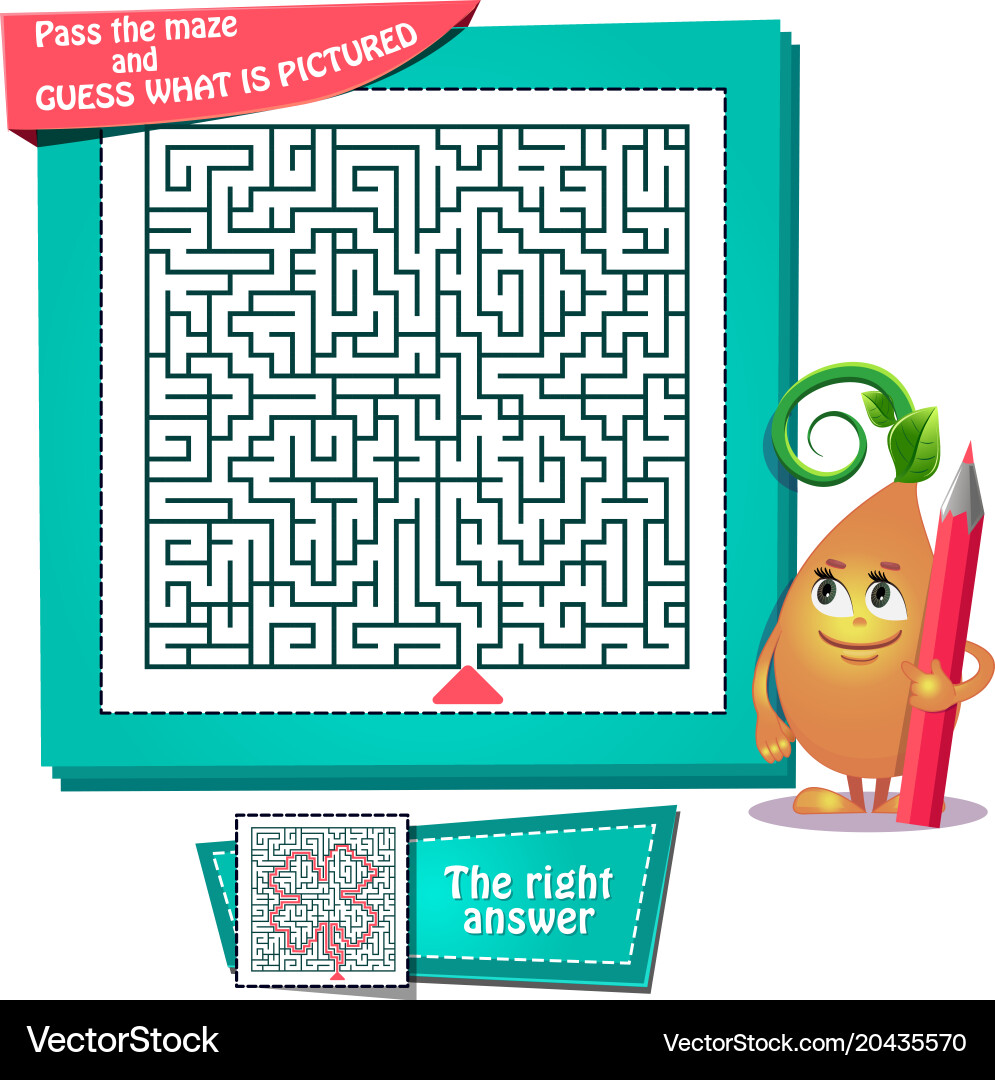 Clover Maze Puzzle Game Vector Image
