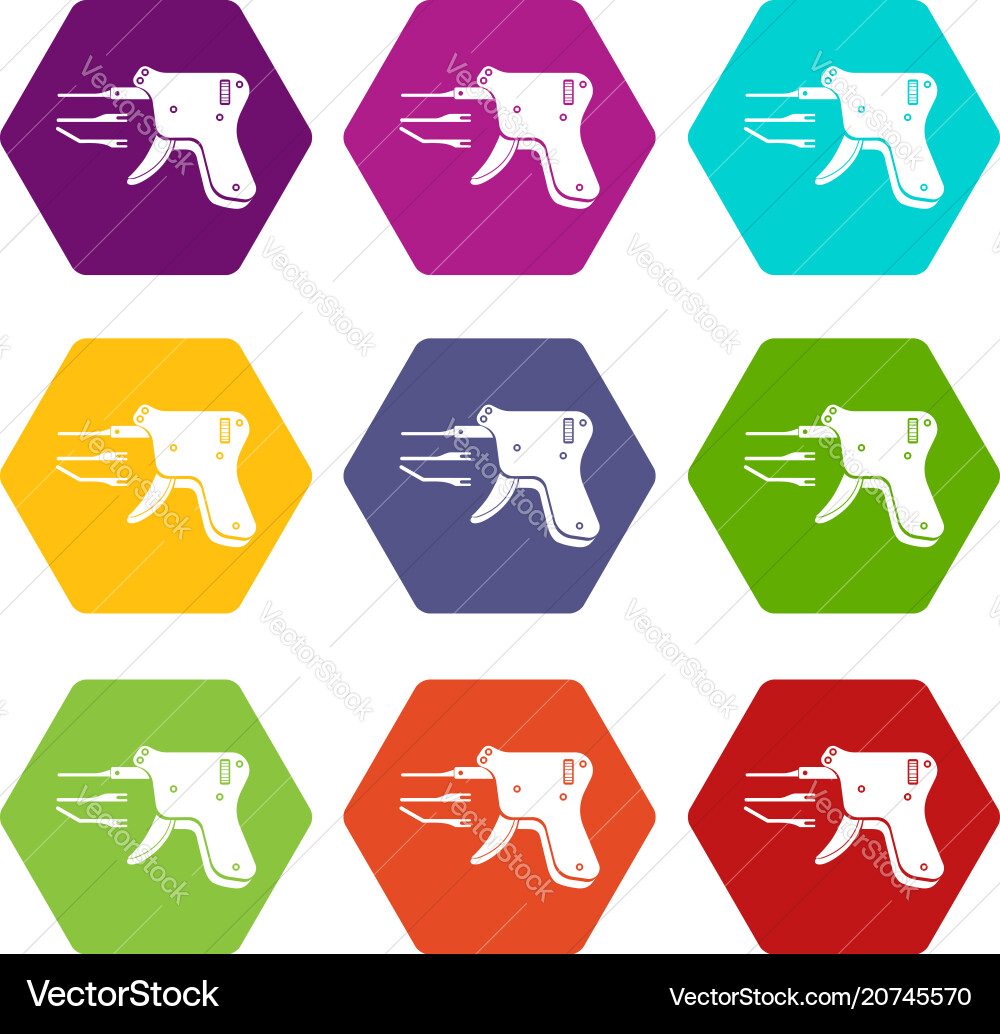 Code reader icons set 9 vector image