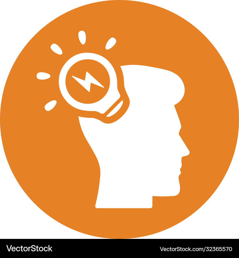 Creativity idea generating icon design Vector Image