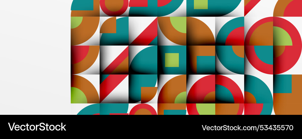 Geometric design abstract background - circles Vector Image