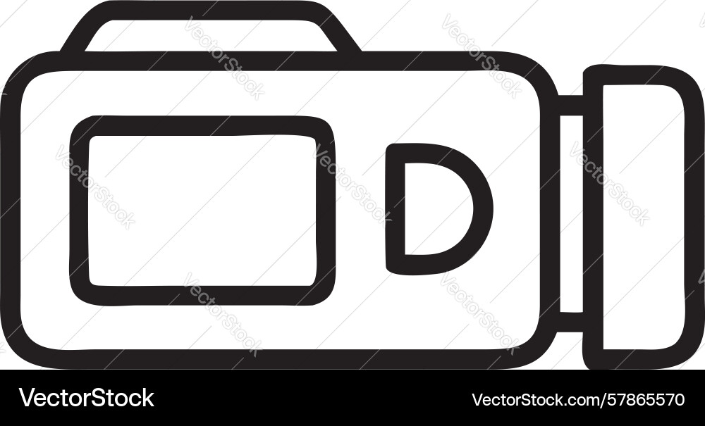 Modern camera with play button icon design Vector Image