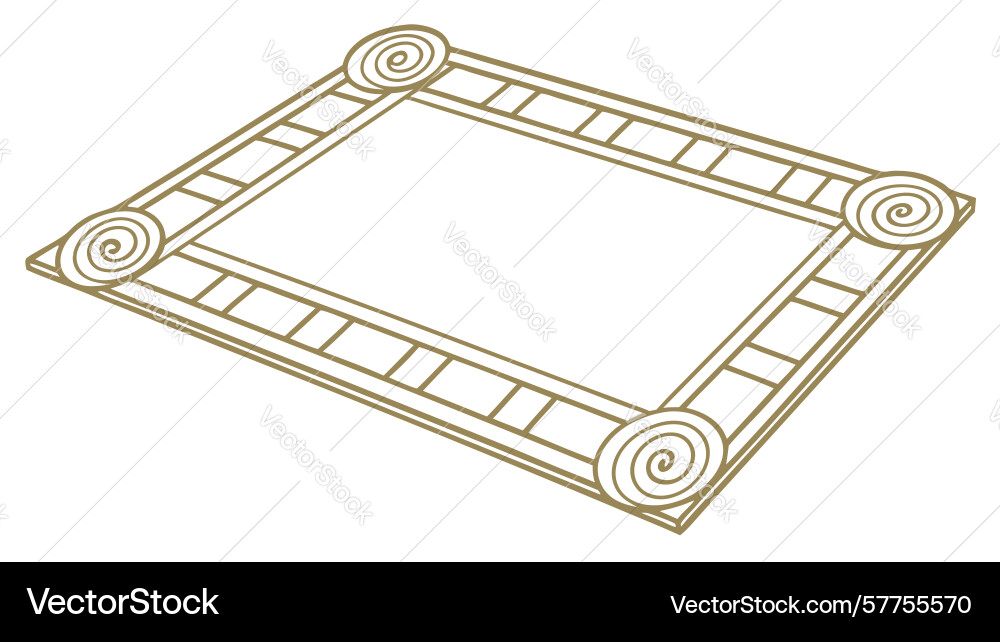 Simple rectangular frame with textured border vector image