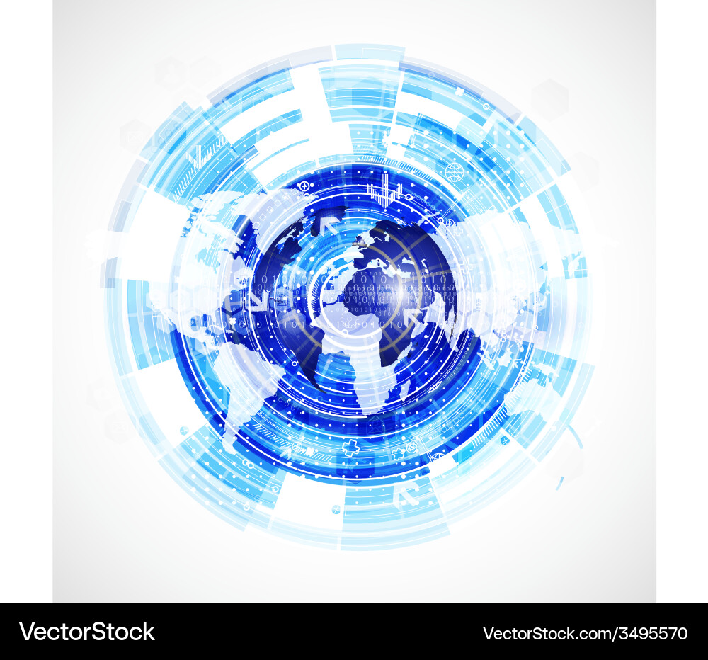 World network communication and technology concept
