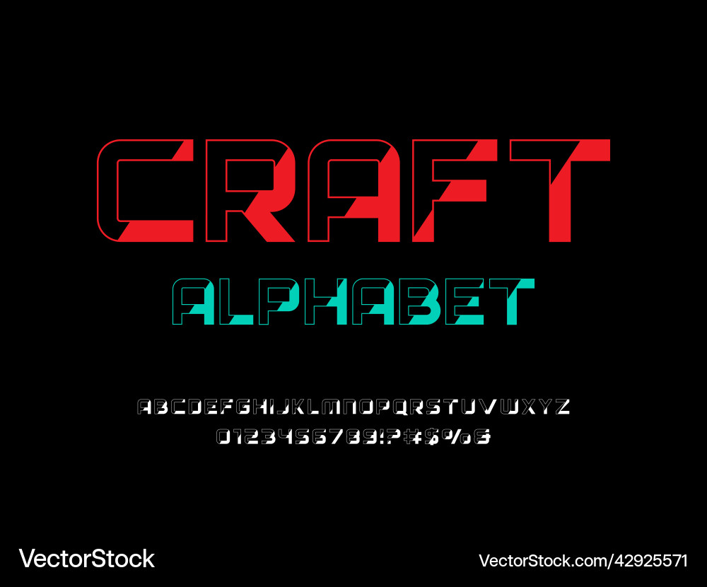 Abstract font vector image