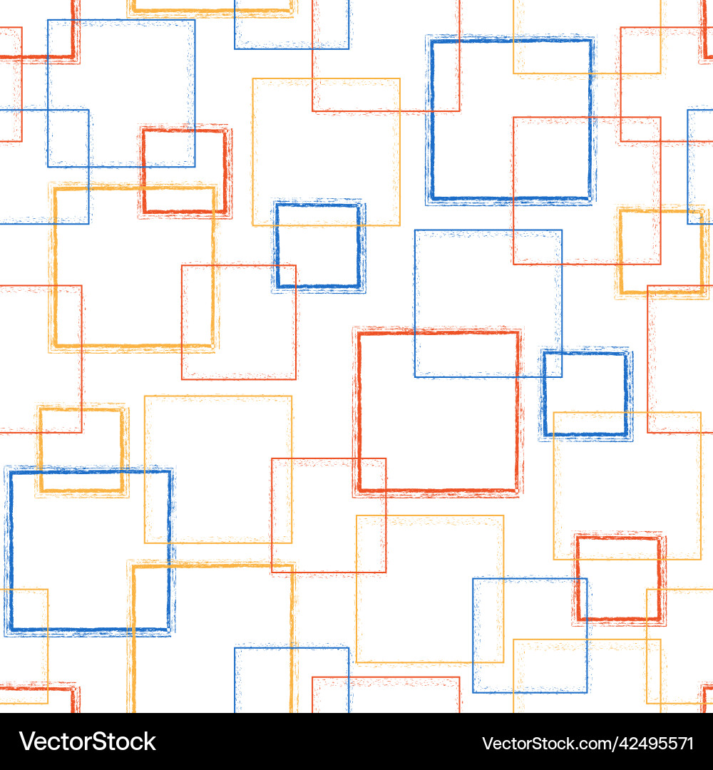 Abstract pattern with simple squares on a white Abstract pattern with simple squares on a white vector image