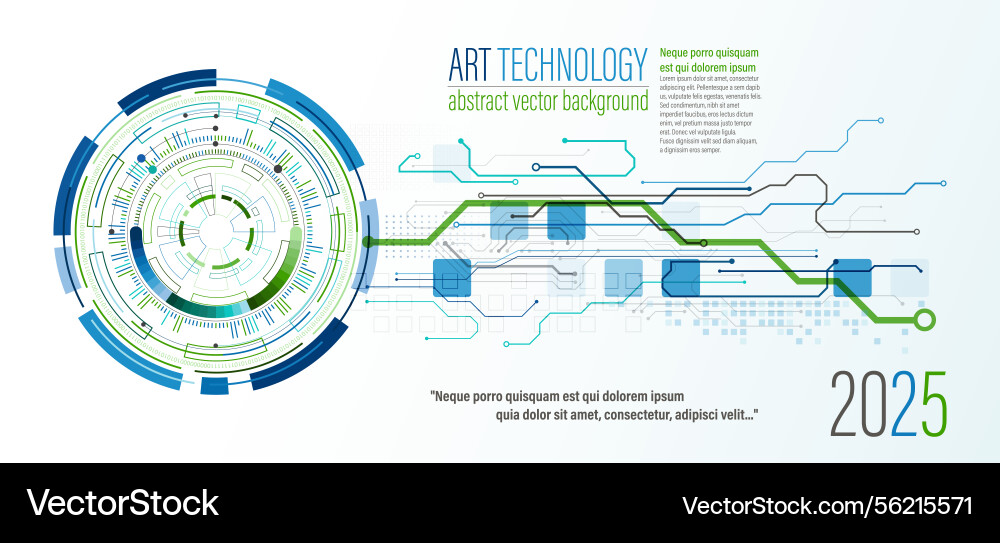 Abstraction on the theme of tech circles Abstraction on the theme of tech circles vector image