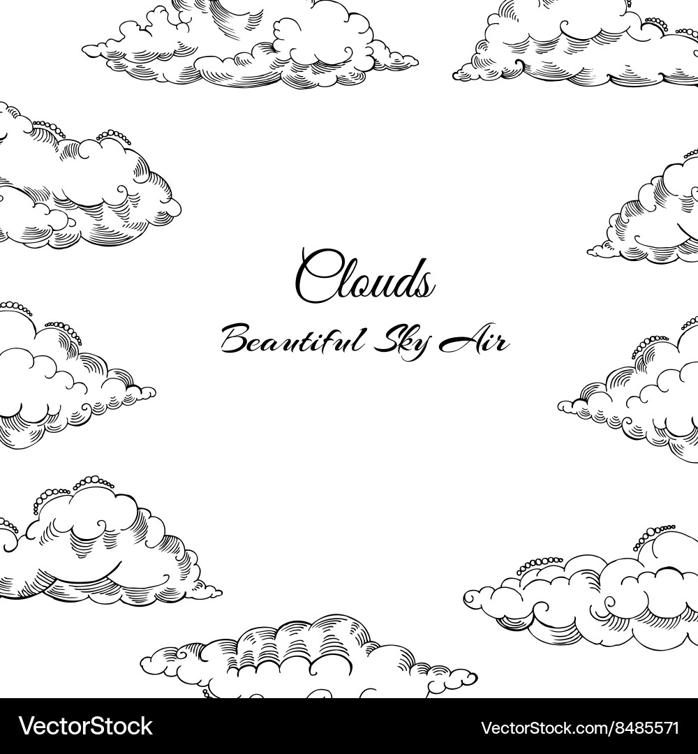 Background with clouds Vector Image
