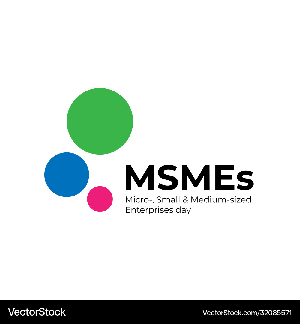 Design for micro- small and medium-sized Vector Image