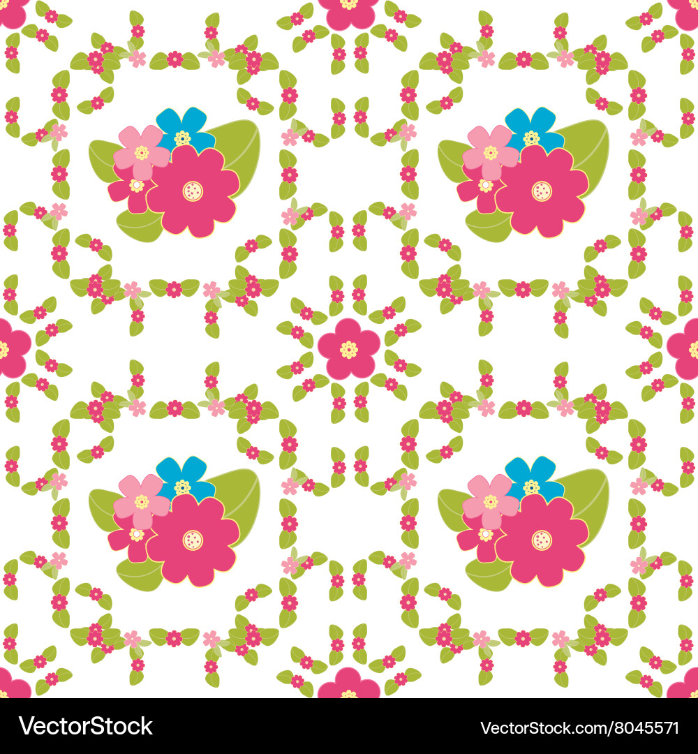 Floral background seamless pattern Vector Image